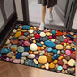 VIKAMA Pebble Pattern Facecloth Floor Mat Ins Style Non-Slip Bathroom Entrance Living Room Three Floor Mats Home Decoration