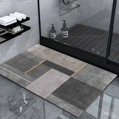 Luxury Diatom Mud Bath Mat – Super Absorbent, Non-Slip, Easy to Clean Bathroom Rug