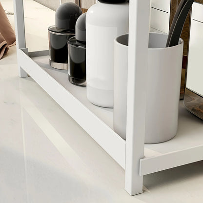 Bathroom Rack,Integrated Dressing Table,Double-layer Skin Care Stand,Cosmetics Organization Rack, Office and HomeCountertop