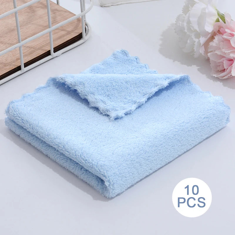 10-Pack Premium Microfiber Face Towels