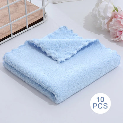 10-Pack Premium Microfiber Face Towels