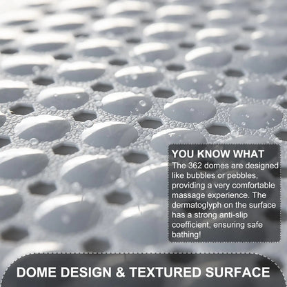 Bath Tub and Shower Mats Non Slip Bath Mat, Non Slip 40 x 16 Inch Extra Large Bathtub Mat, Machine Washable Bathmat with Drain