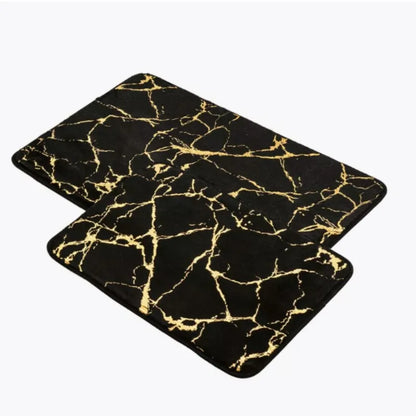 Marble Bathroom Rugs Nonslip Black Gold Bathroom Mats Soft Rabbit Fur Bath Mats for Bathroom Floor Mats Carpet коврик для ванной