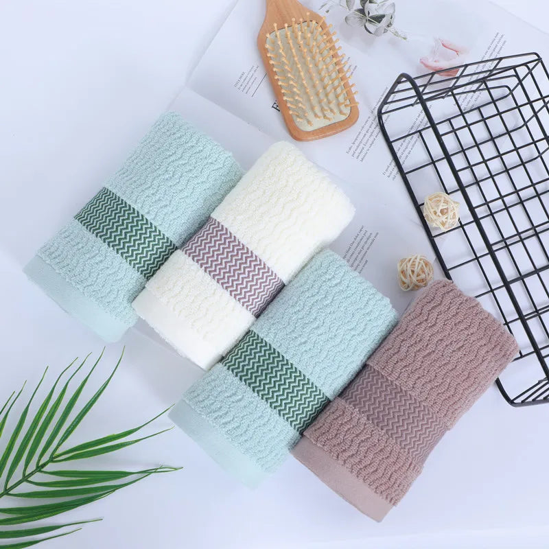 2pcs Thickened Absorbent Cotton Towels | Soft, Quick-Dry, High Absorption