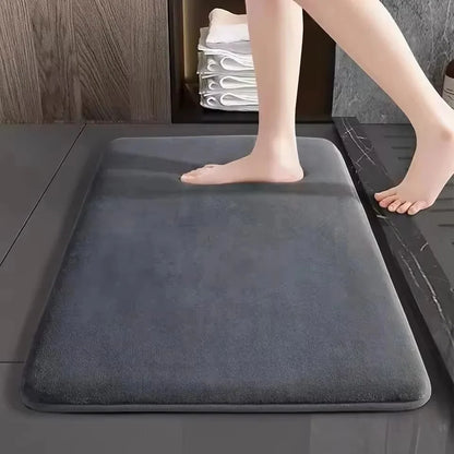 New Bathroom Anti Slip Floor Mat Soft Bathroom Mat Super Absorbent Quick Dry Bath Mat Thickened Flannel Fabric Non-Slip Door Mat