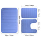 3Pc Sets Bath Mats Non Slip Memory Foam Bathroom Soft Rugs Water Absorption Dry Fast Bath Mat Machine Washable For Home Floor