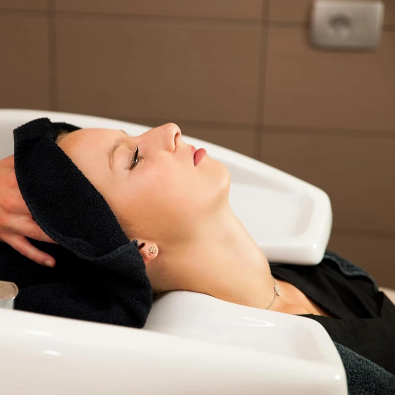 Microfiber Salon Towels Black for Hair Stylist Bleach Proof Hair Towel for Home Hotel Beauty Salon