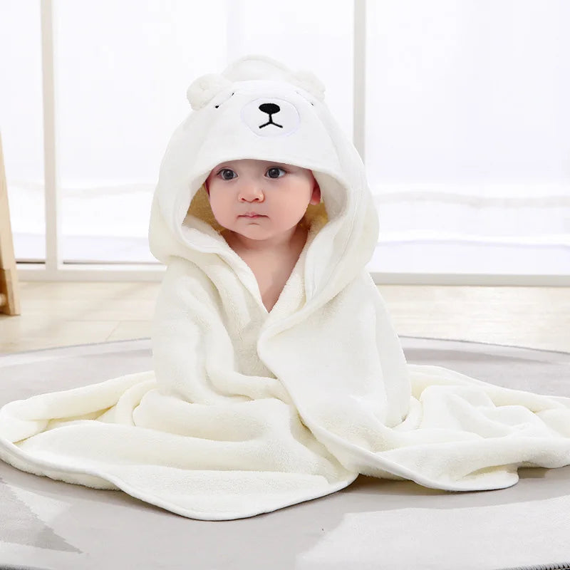 Cartoon Animal Baby Hooded Bath Towel