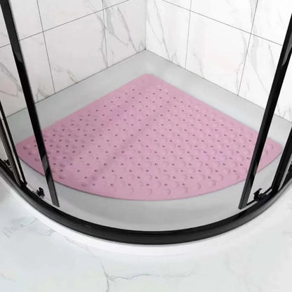 Anti-Slip Bathroom Pad with Suction Cup and Protrusion Points Foot Massage Shower Mat Fan Shaped   Door Mat Funny Bath Mat