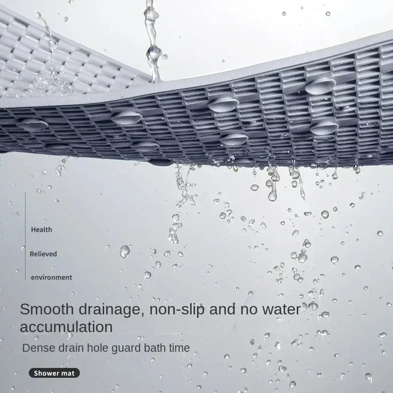 Bathroom Anti Slip Bathmat Quick Drying Household Anti Fall Toilet Floor Rug Bathroom Shower Foot Mat Safety Hollow Waterproof