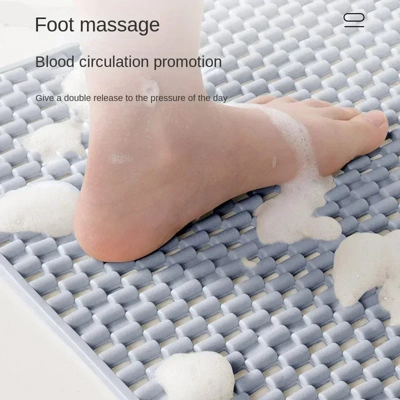 Bathroom Anti Slip Bathmat Quick Drying Household Anti Fall Toilet Floor Rug Bathroom Shower Foot Mat Safety Hollow Waterproof