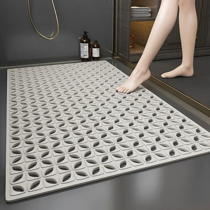 Bathroom Anti Slip Bathmat Quick Drying Household Anti Fall Toilet Floor Rug Bathroom Shower Foot Mat Safety Hollow Waterproof