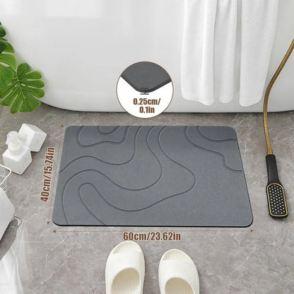 Non Slip Bath Mat with Strong Suction Cups for Shower Tub Floor Soft Comfortable Quick Dry Bathroom Rug