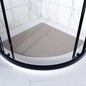 Anti-Slip Bathroom Pad with Suction Cup and Protrusion Points Foot Massage Shower Mat Fan Shaped   Door Mat Funny Bath Mat