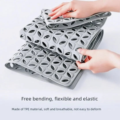 Bathroom Anti Slip Bathmat Quick Drying Household Anti Fall Toilet Floor Rug Bathroom Shower Foot Mat Safety Hollow Waterproof