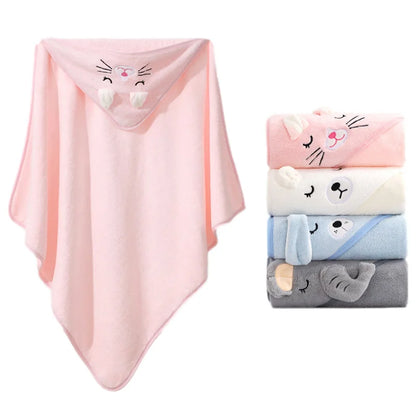 Cartoon Animal Baby Hooded Bath Towel