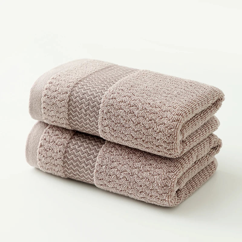 2pcs Thickened Absorbent Cotton Towels | Soft, Quick-Dry, High Absorption