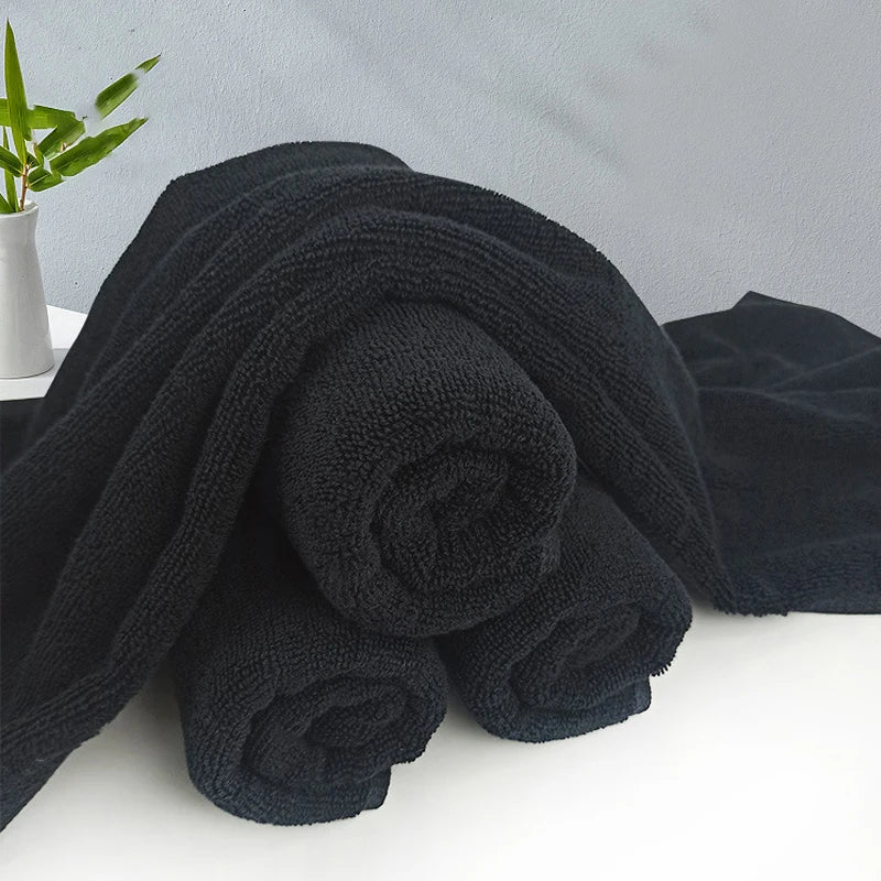 Microfiber Salon Towels Black for Hair Stylist Bleach Proof Hair Towel for Home Hotel Beauty Salon