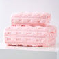 Pink Thickened Coral Fleece Towel Set, Large Bath Towel & Face Towel Combo, Soft & Absorbent Towels for Home Use