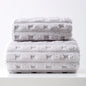 Grey Thickened Coral Fleece Towel Set, Large Bath Towel & Face Towel Combo, Soft & Absorbent Towels for Home Use