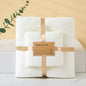 Beige Soft and Absorbent Towel Set – Wrap Towel and Bath Towel Set for Ultimate Comfort Bath towel 140*70cm, face towel 75*35cm
