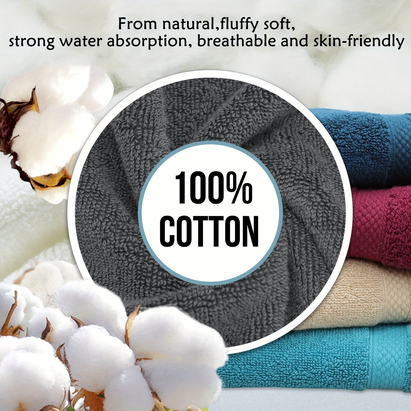 Cotton Bath Towel Set – 2pcs Extra Large – Ultra Soft, Premium Quality