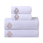 1/2/4pcs Crown Pattern Cotton Towel Set – Soft, Absorbent & Durable Hand and Bath Towels for Family Use