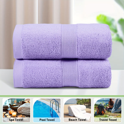 Cotton Bath Towel Set – 2pcs Extra Large – Ultra Soft, Premium Quality